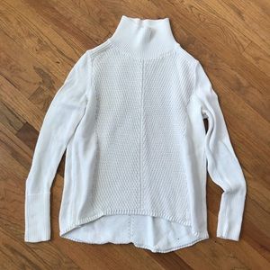 White House Black Market White Turtleneck